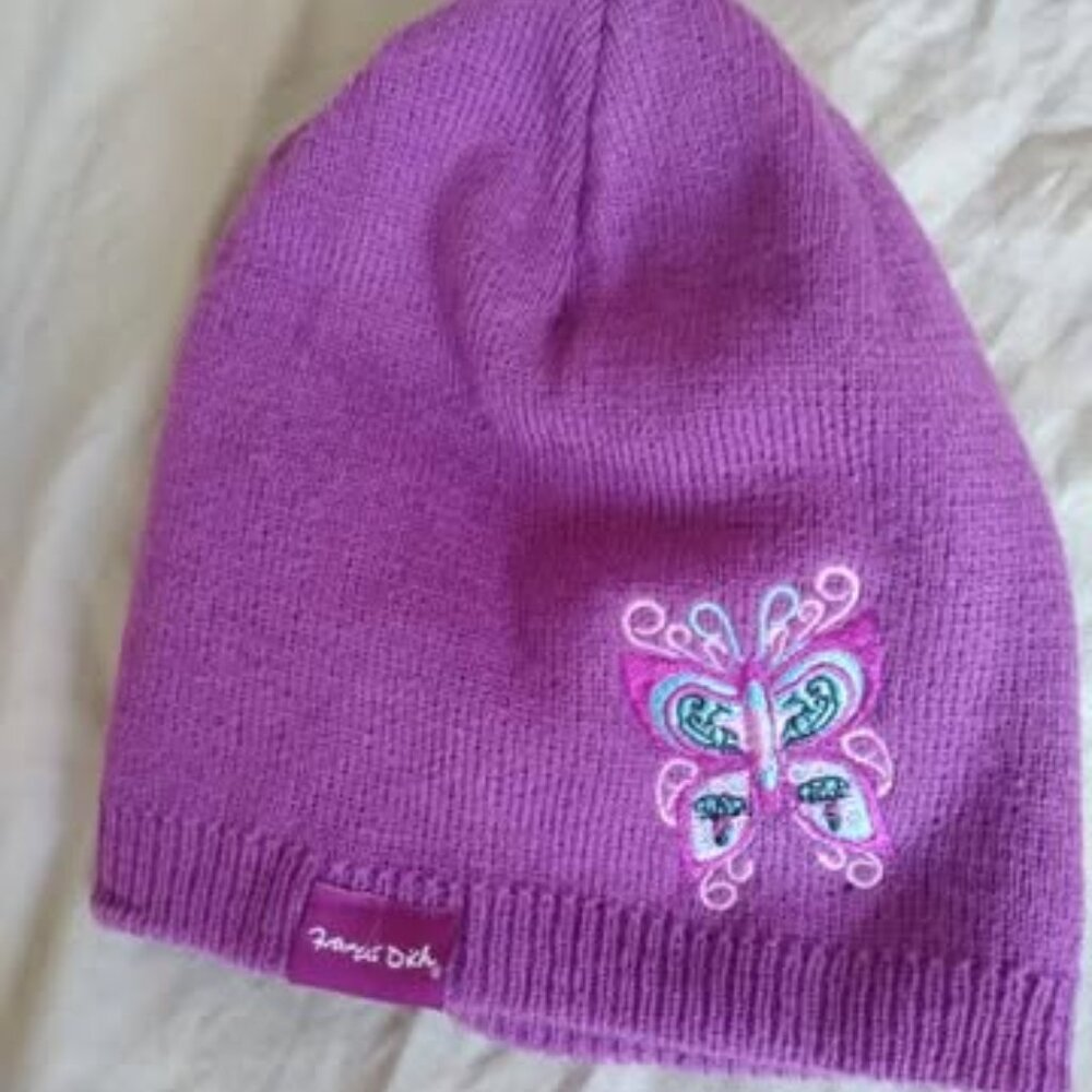 Indigenous art butterfly toque hat
